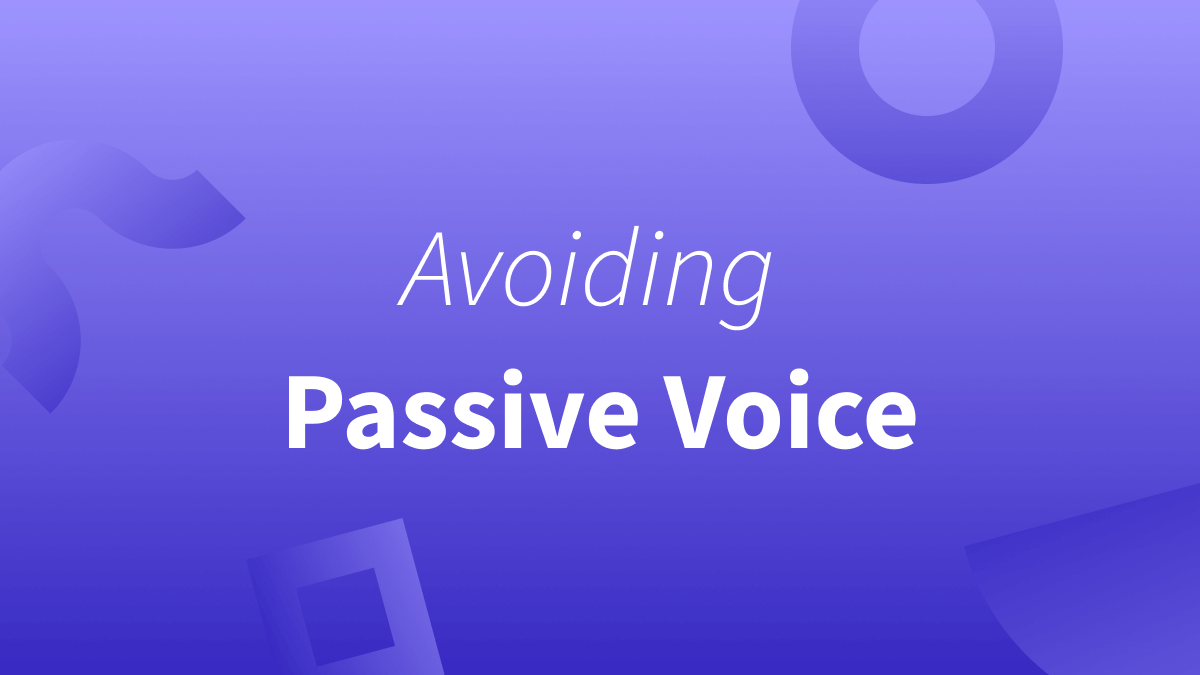 In many cases, passive voice weakens writing, but there are cases where it is appropriate. 