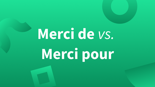 Logo vert avec titre « merci pour » et « merci de »