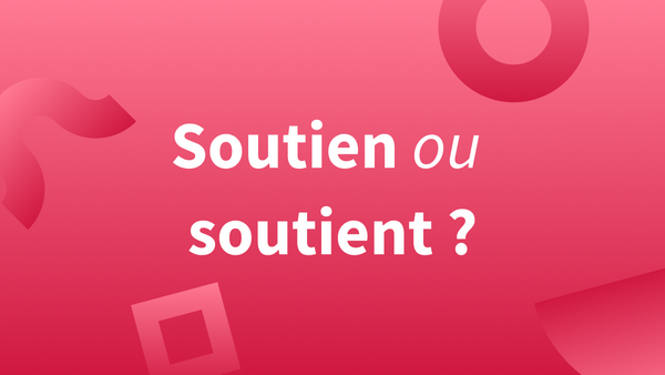 Titre « Soutien » ou « Soutient » sur fond rouge.