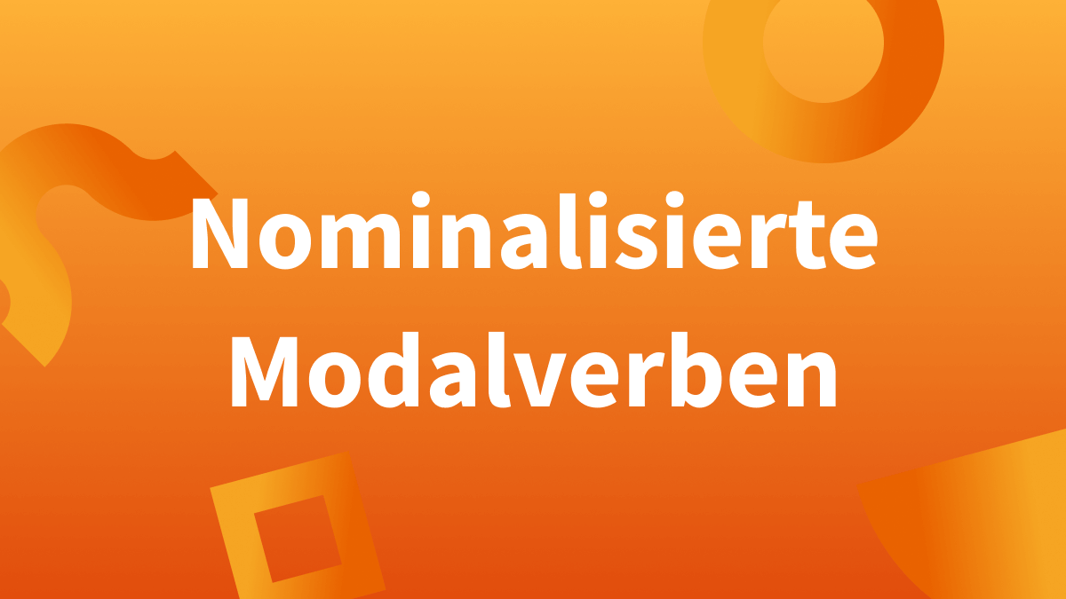 Wann wird ein Hilfsverb (Modalverb) großgeschrieben?