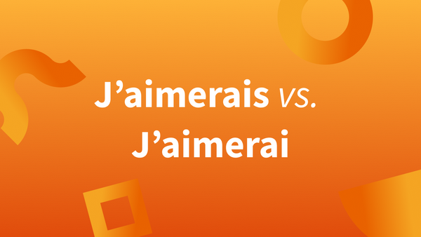 Titre « J'aimerais » ou « j'aimerai » sur fond orange