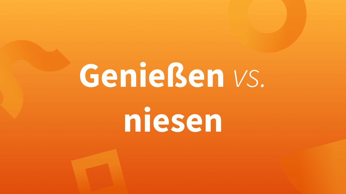 Geniest (niesen) vs. Genossen (genießen)