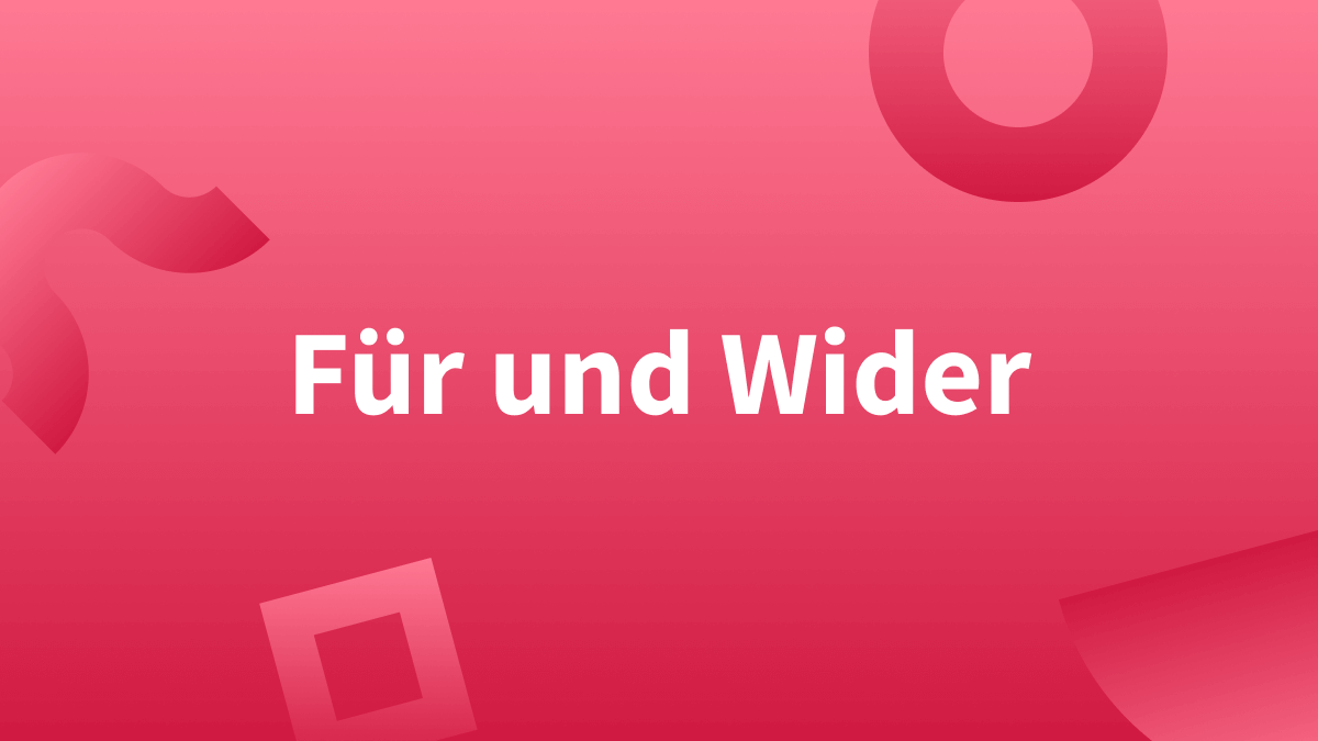 Für und Wieder oder Für und Wider?