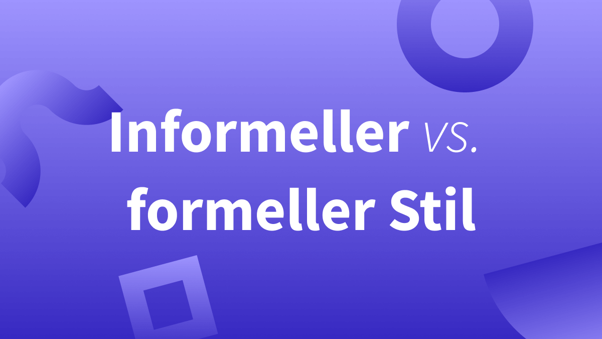 Was ist formelle und informelle Sprache? 