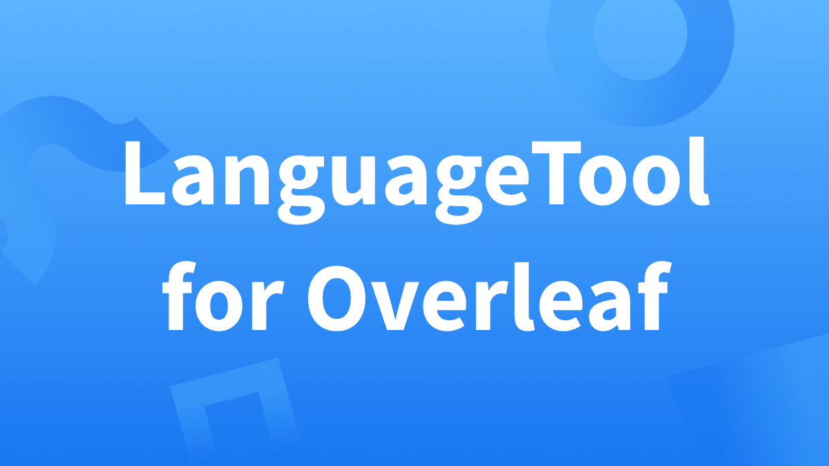 LanguageTool for Overleaf