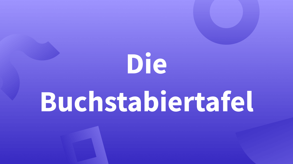 Neuer Entwurf der Buchstabiertafel