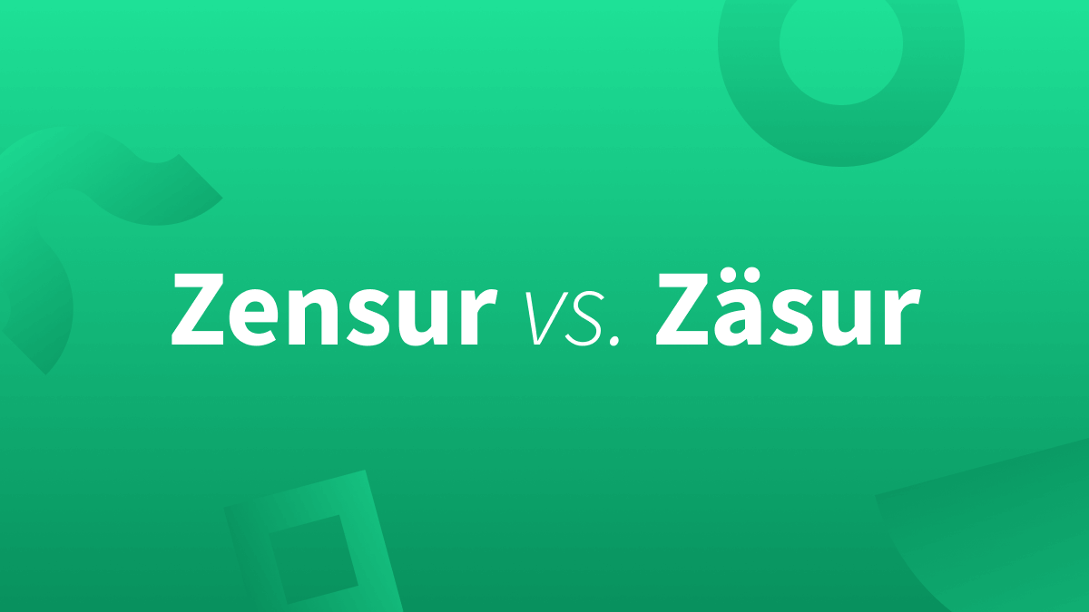 Zensur oder Zäsur? 