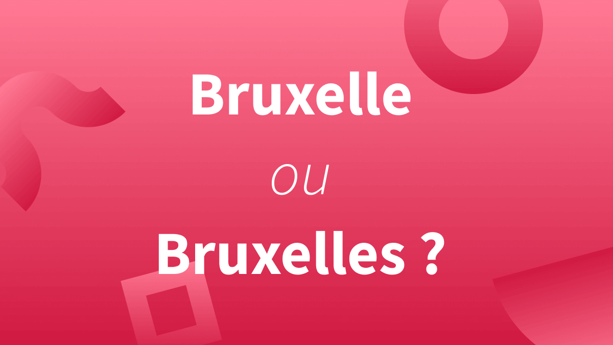 Titre Bruxelle ou Bruxelles sur fond rouge