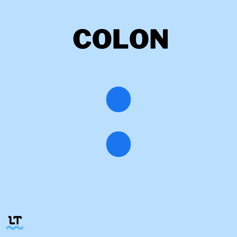 This is a colon: two dots on top of each other.