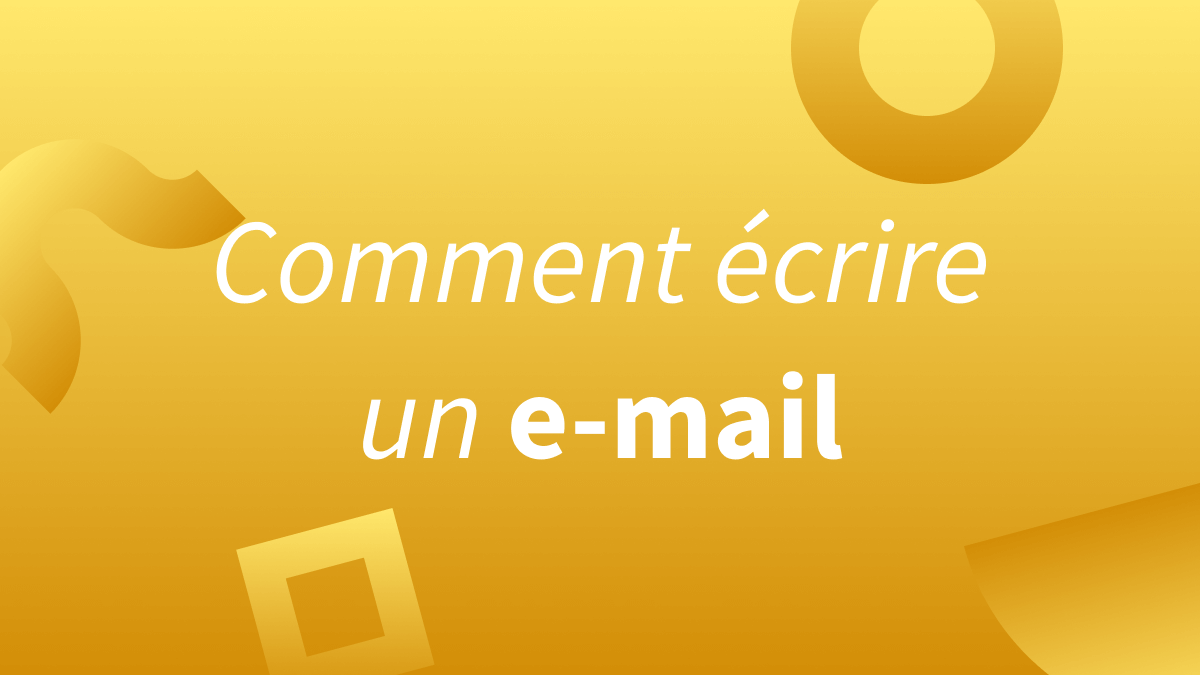 Titre comment écrire un e-mail sur fond jaune