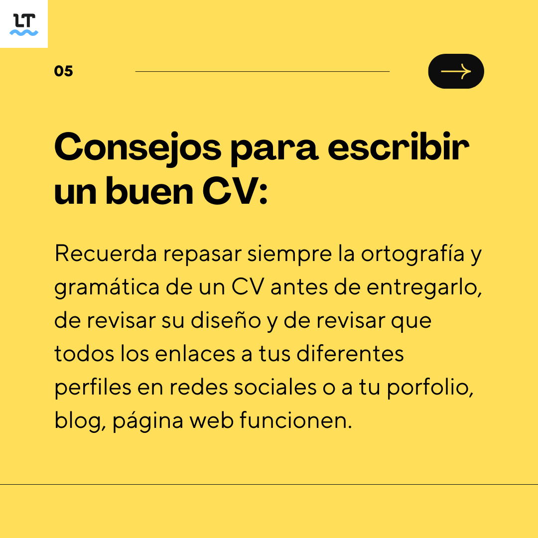 Escribir un CV perfecto con estos consejos.