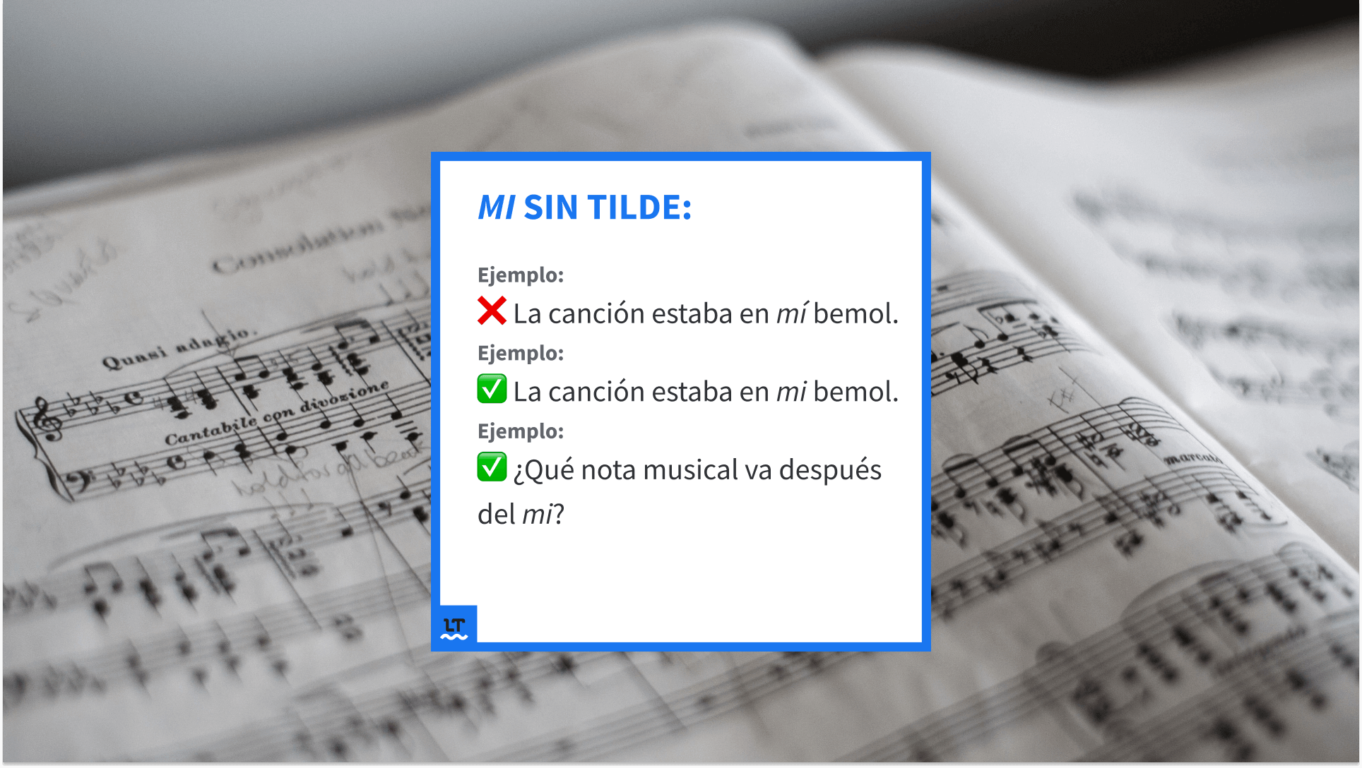 Mi y mí: reglas ortográficas del uso de la tilde en la palabra mi.