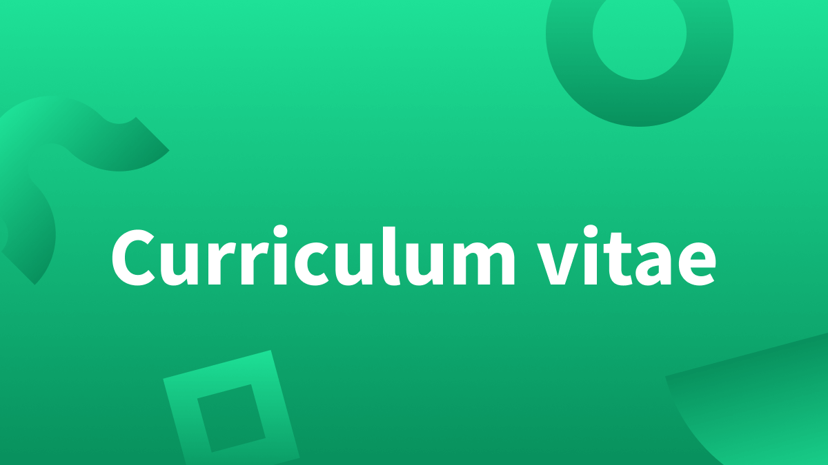 Escritura correcta de curriculum vitae en español.