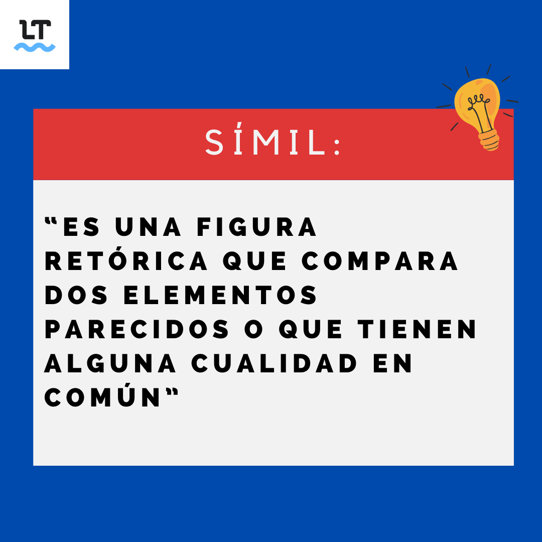 Definición de la figura retórica símil o comparación.