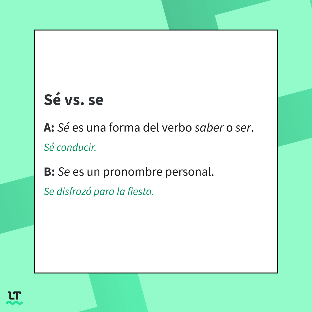 Se sin tilde o sé con tilde: usos y significados.