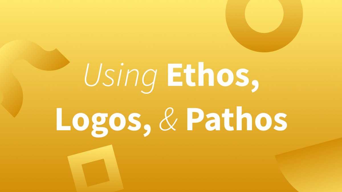 What are the three rhetorical appeals? Pathos, logos, ethos. We'll review what this means below. 