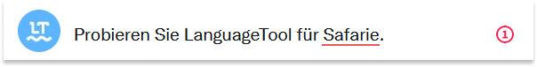 LanguageTool als Add-on für Safari