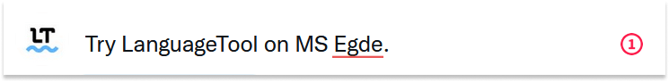 LanguageTool’s browser add-on for Edge