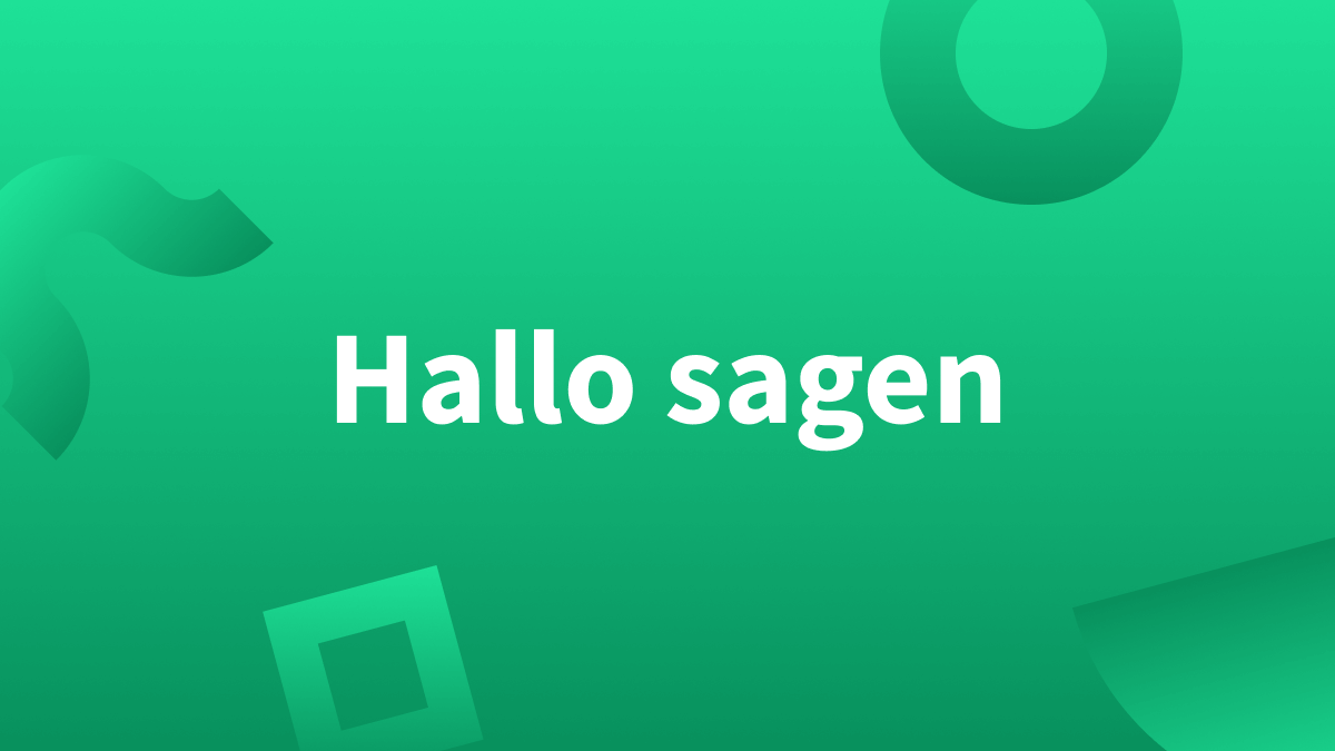 Hallo sagen: klein oder groß?