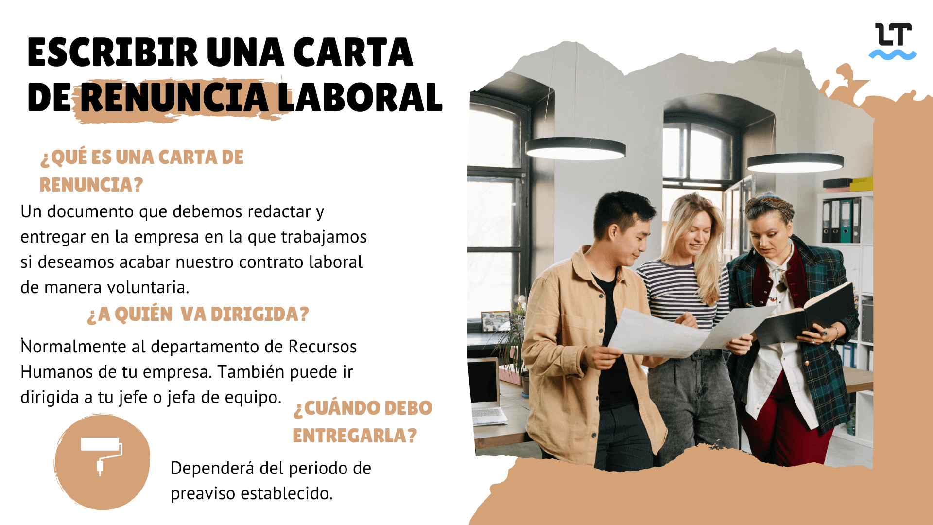 Qué es y a quién y cómo debe entregarse una carta de renuncia laboral.