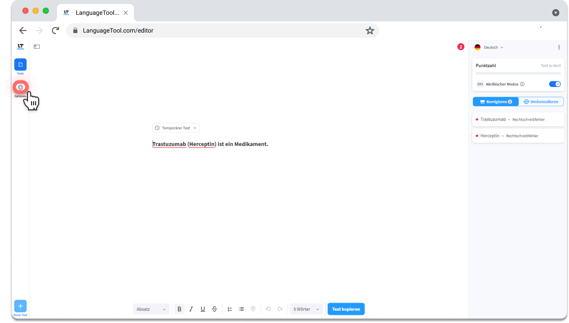 languagetool-editor (Screenshot 5)