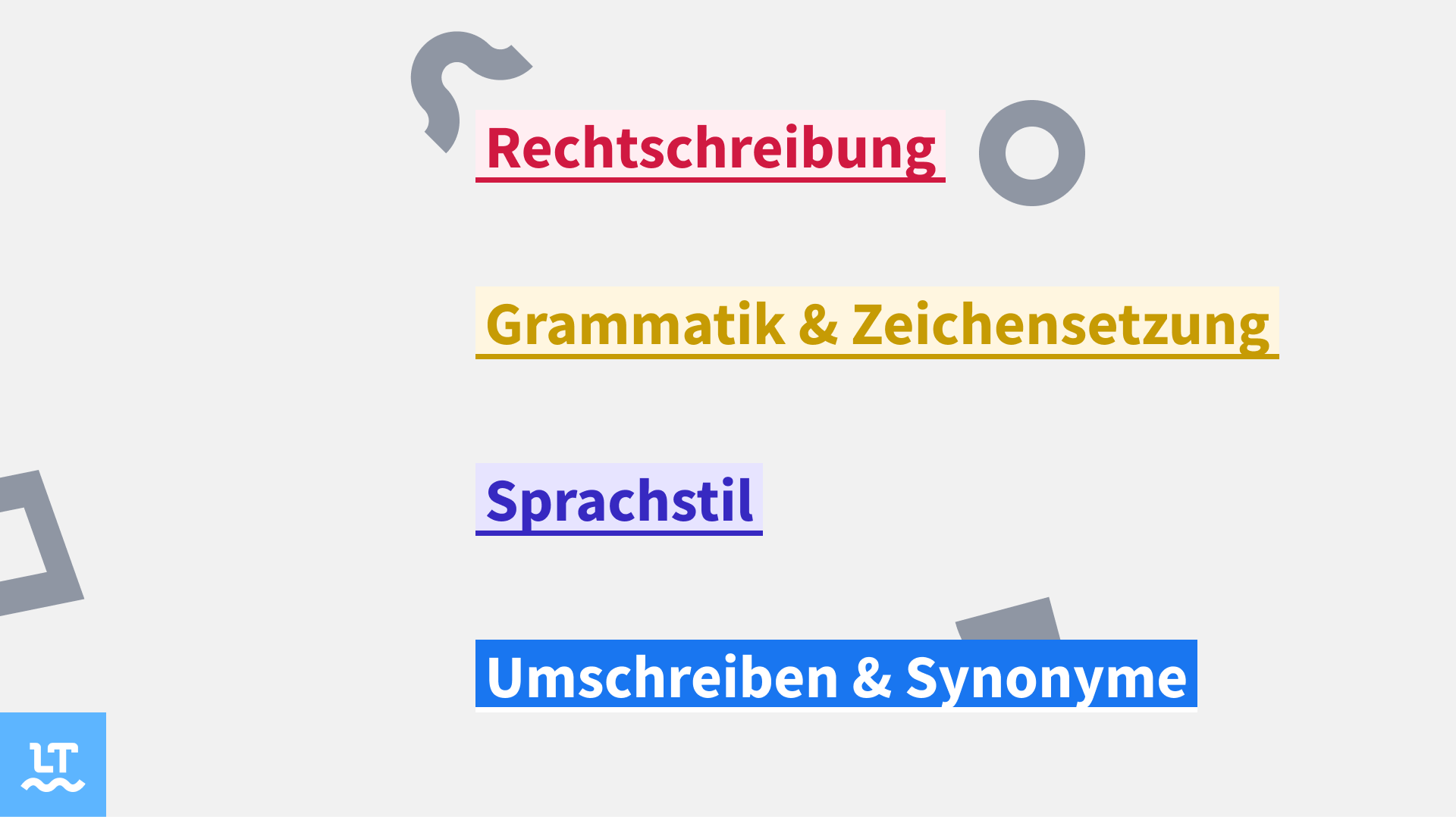 Farbschema des intelligenten Schreibassistenten LanguageTool