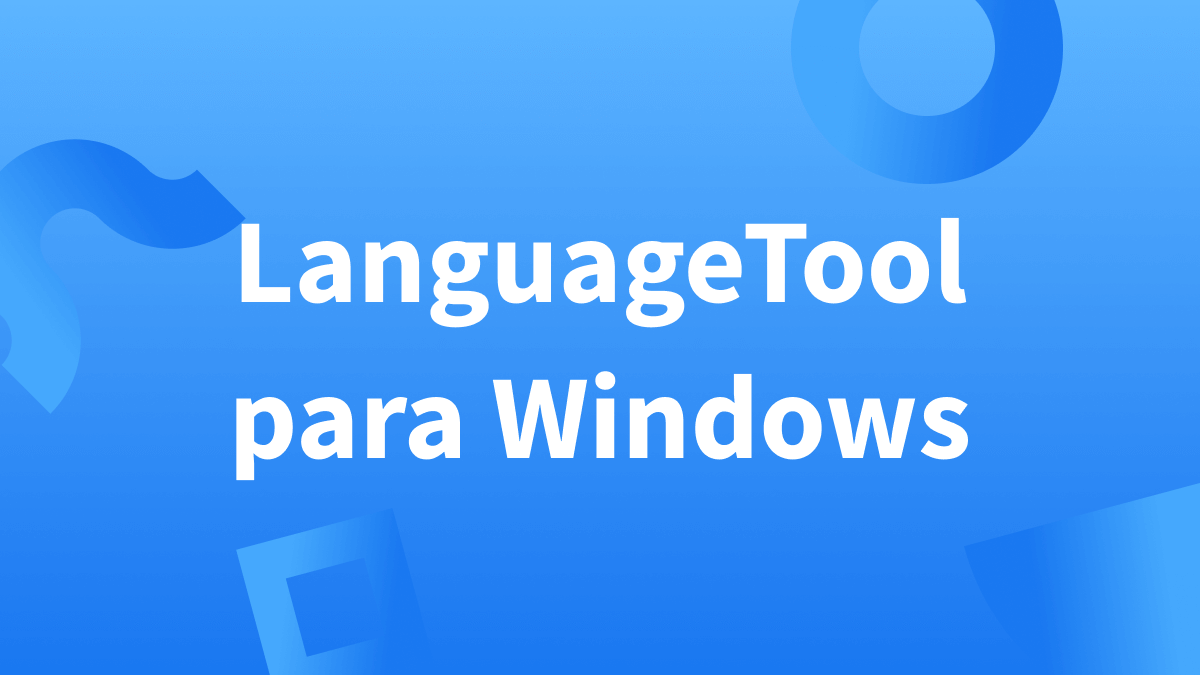 Windows App para LanguageTool