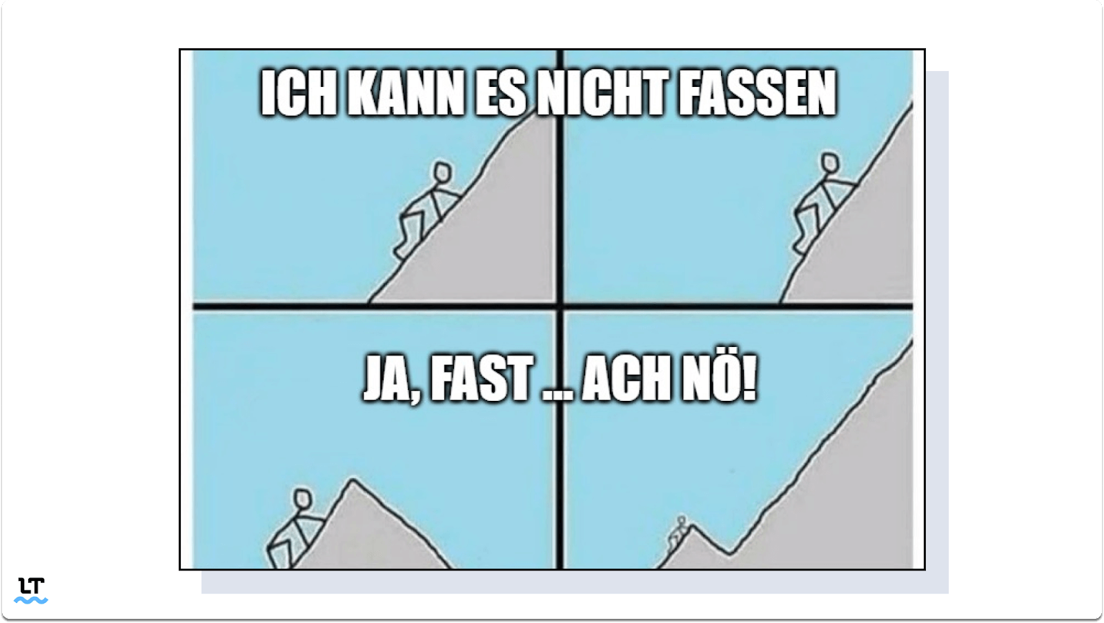 Unterschied zwischen fasst und fast (Meme)