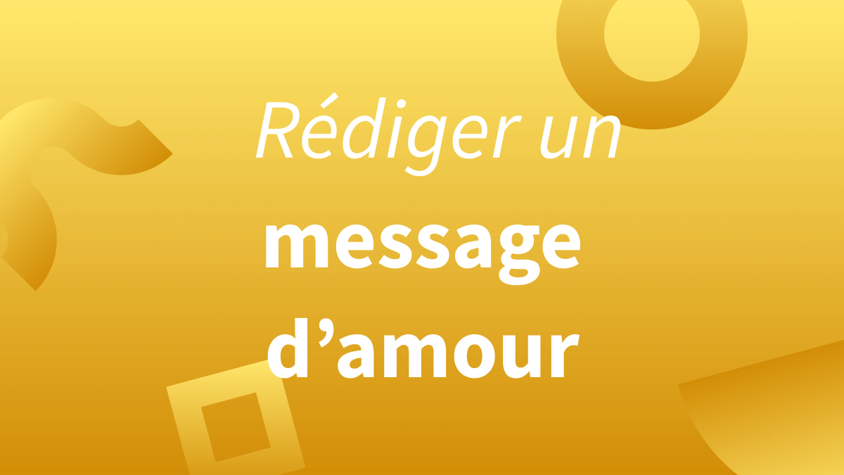 Titre rédiger un message d’amour sur fond jaune