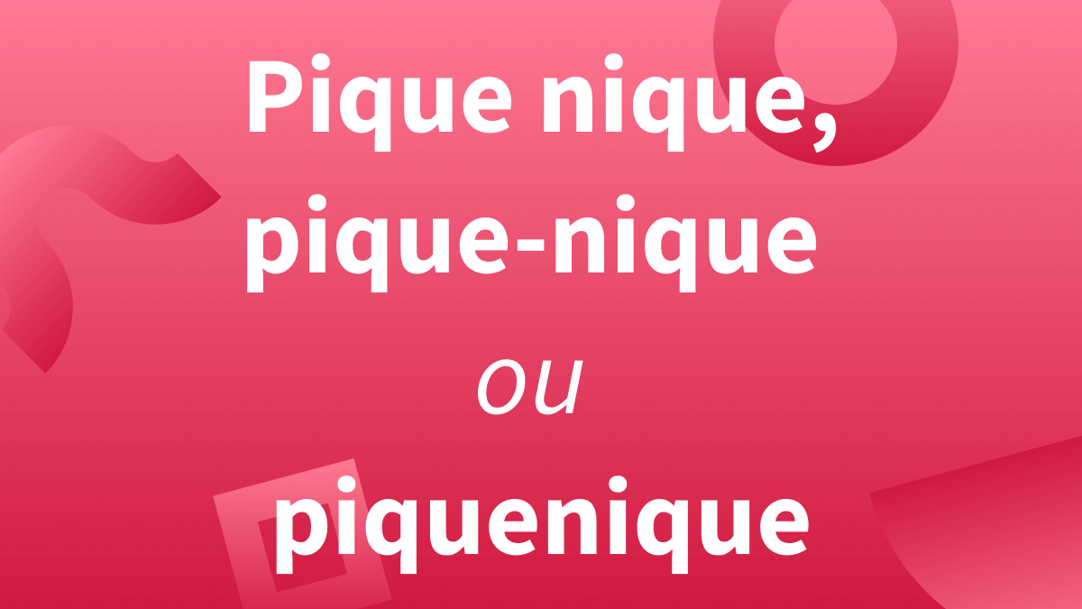 titre « piquenique », « pique nique » ou « pique-nique » sur fond rouge