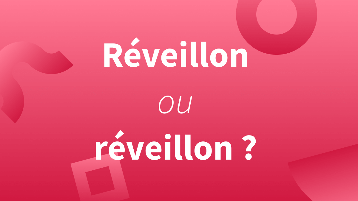 Titre « Le réveillon » sur fond rouge