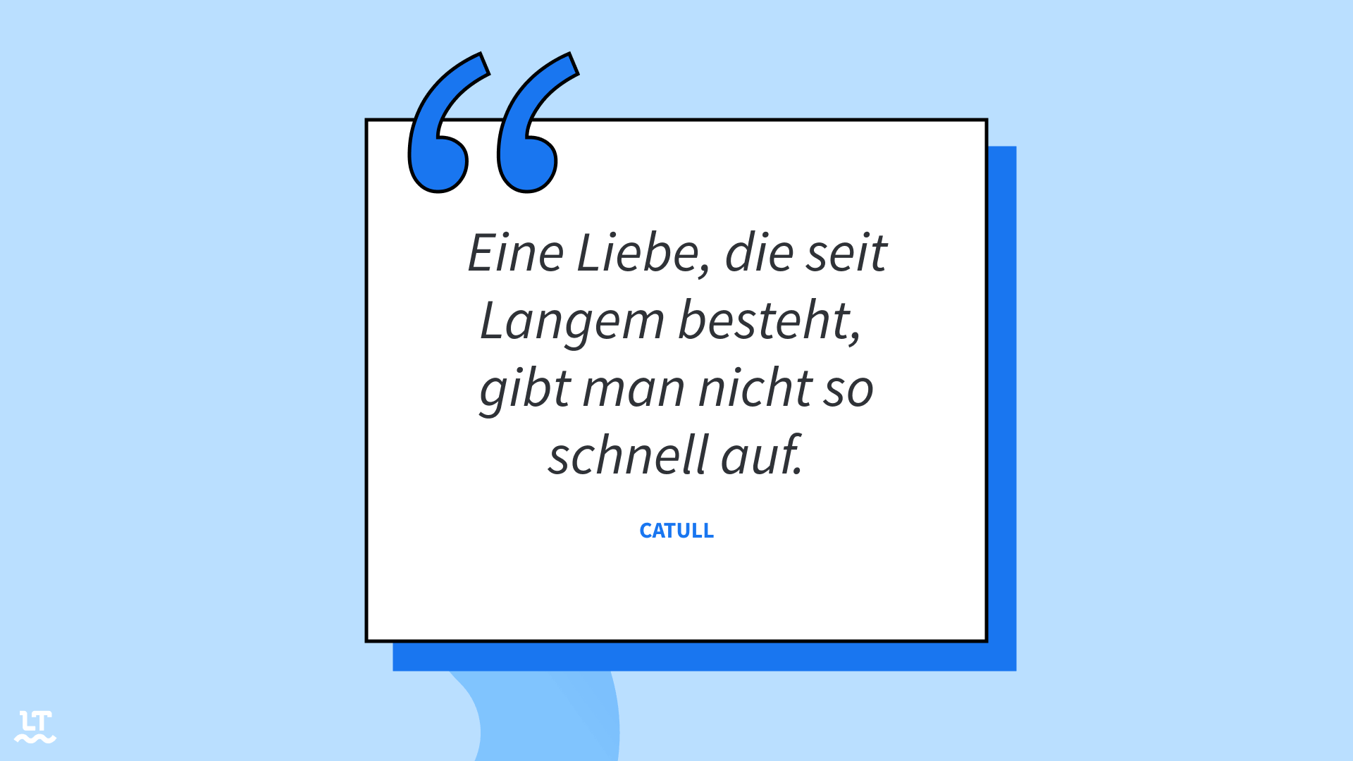 Eine Liebe, die seit Langem besteht, gibt man nicht so schnell auf.