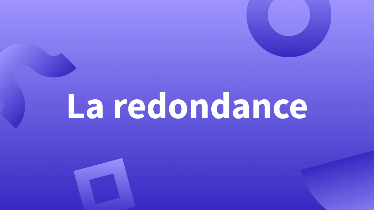 Titre La redondance sur fond bleu