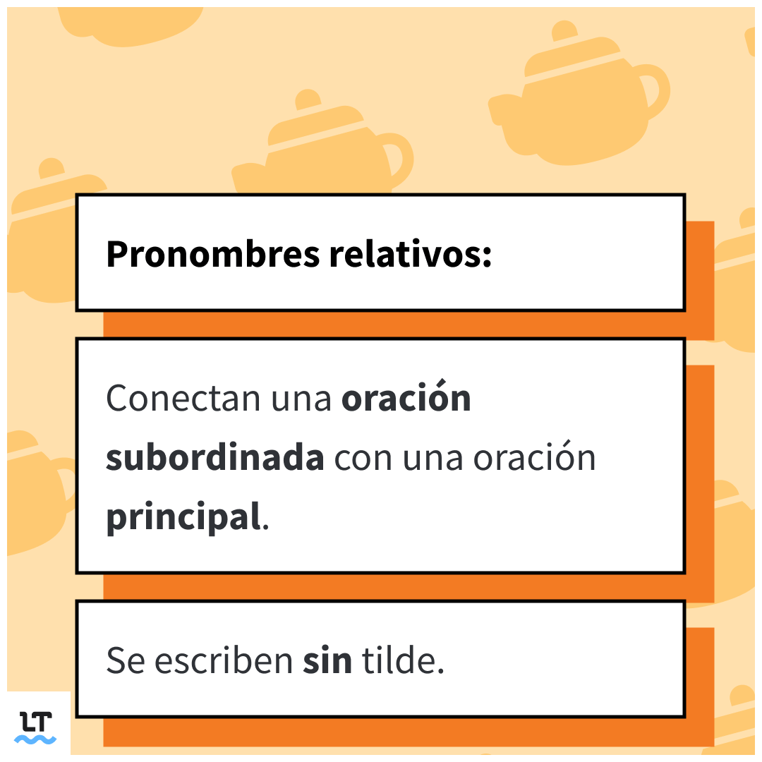 Tipos de pronombres relativos, usos y definición.