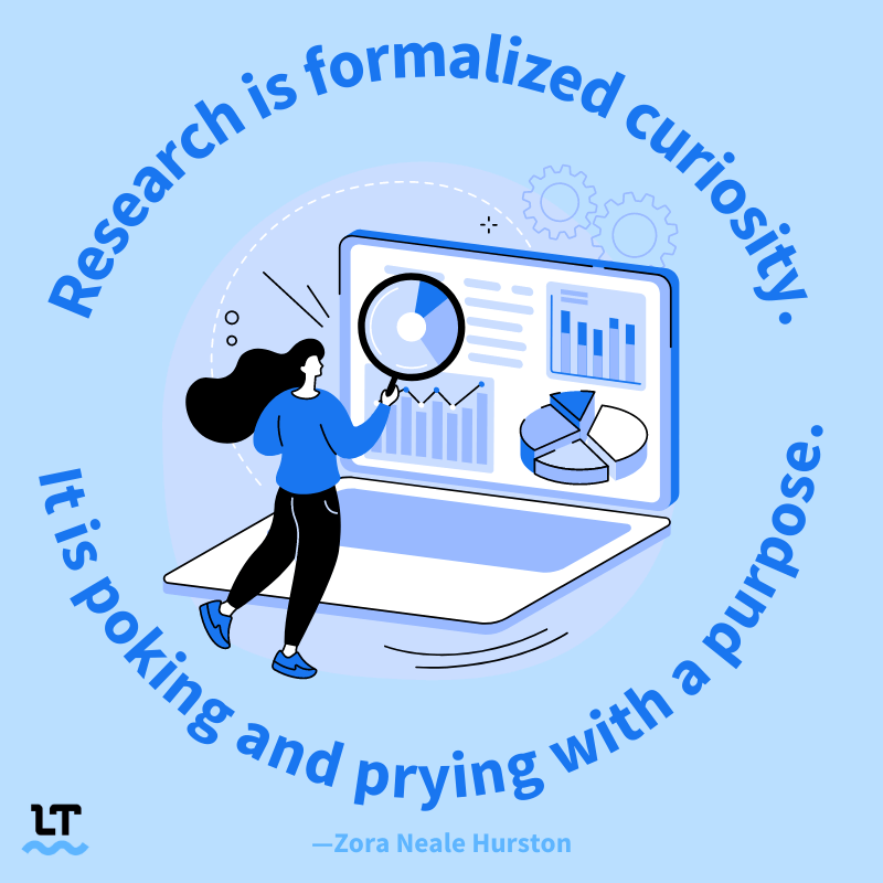 Research is formalized curiosity. It is poking and prying with a purpose. - Zora Neale Hurston