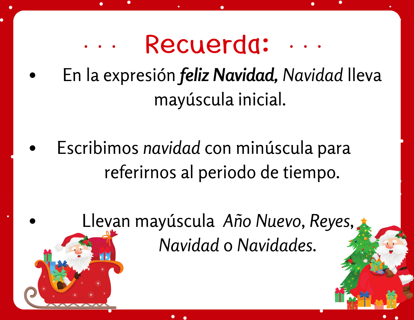 Cómo escribir feliz Navidad y otros festivos.