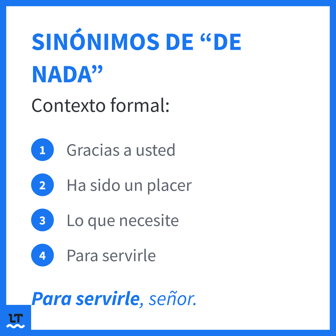 Alternativas formales a de nada.