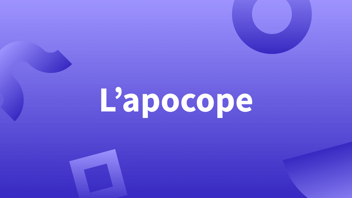 Apocope : définition et exemples en français.