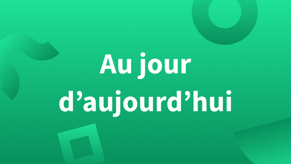 Titre « Au jour d’aujourd’hui »