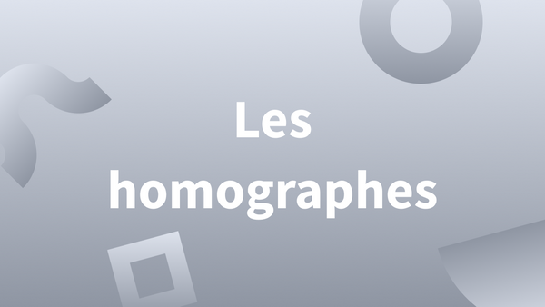 titre les homographes sur fond gris