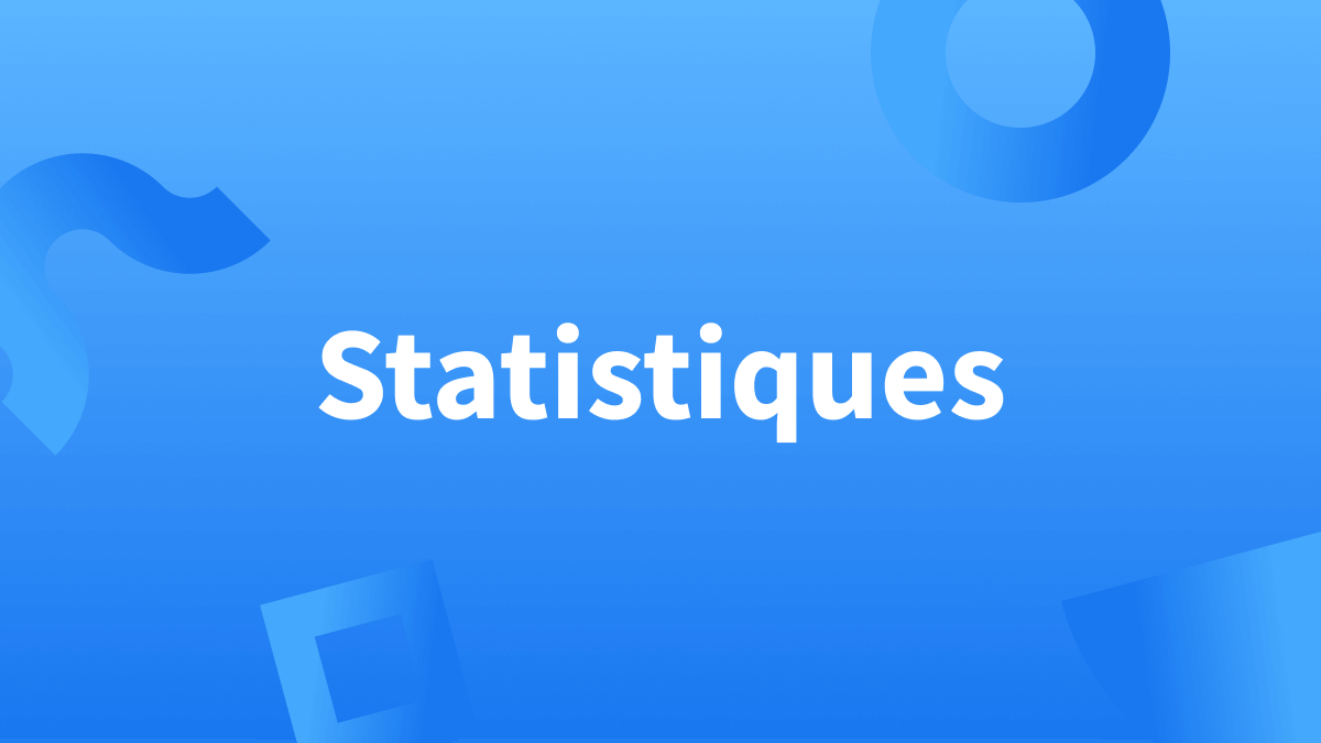 Titre Statistiques sur fond bleu