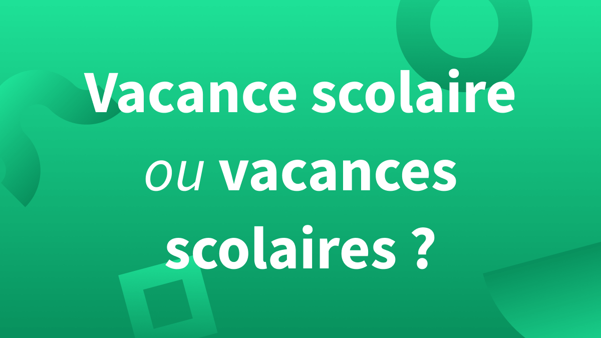 Titre vacance scolaire ou vacances scolaires sur fond vert 